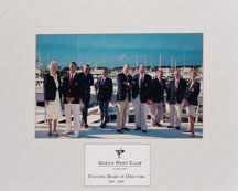 Founding Board of Directors, 1993 - 1005; Sis Kelm, Tom Davidson, Darryl Parmenter, Jim Brooks, Dick Farmer, Alan Goldstein, Frank Shumway, Bob Kelly, Marsha Welch.  Marina Inn in the background